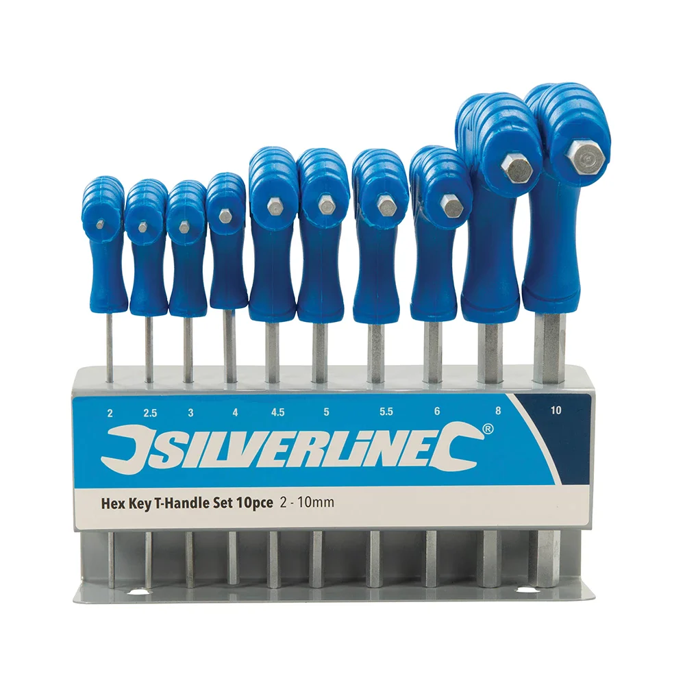 Silverline Hex Key T-Handle Set 10pce - Image 2