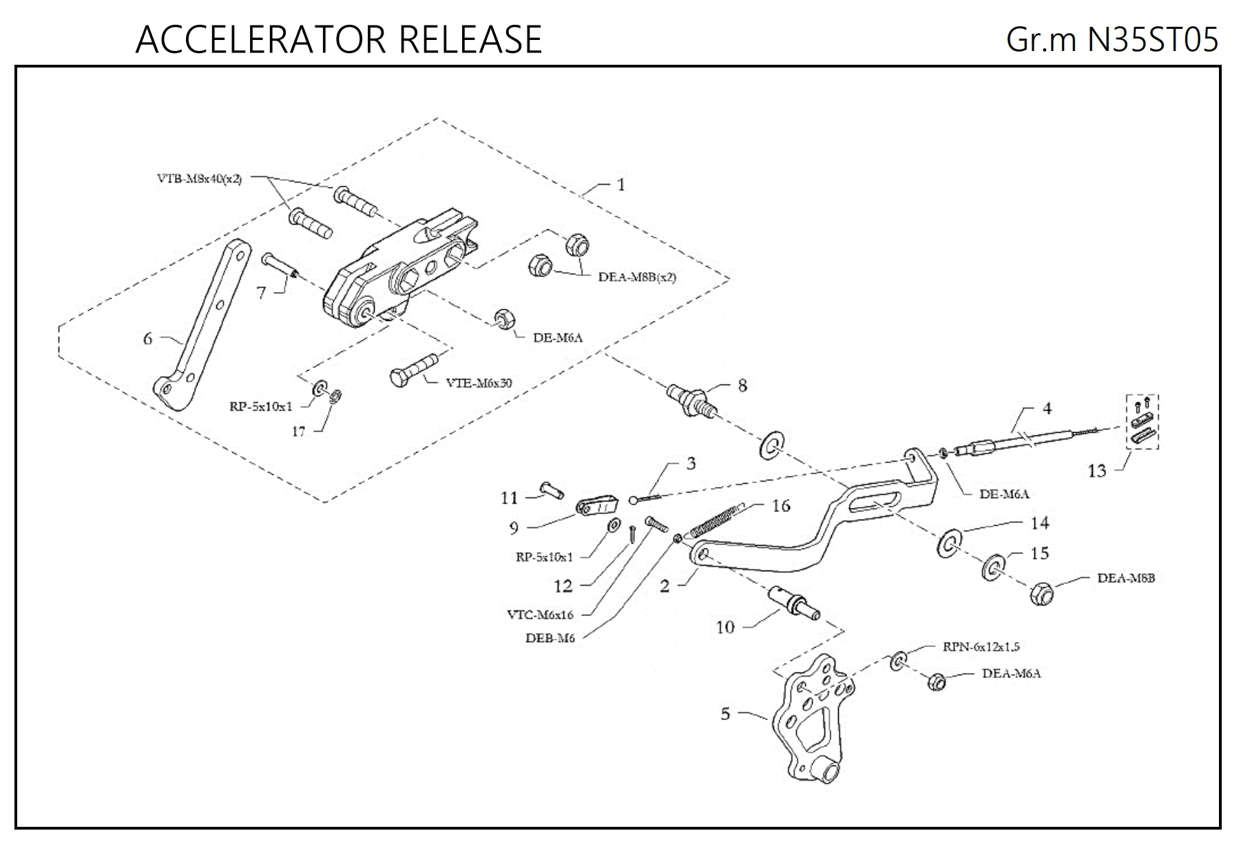 Freeline Accelerator Lock Lever Control Pin (10) - Image 2