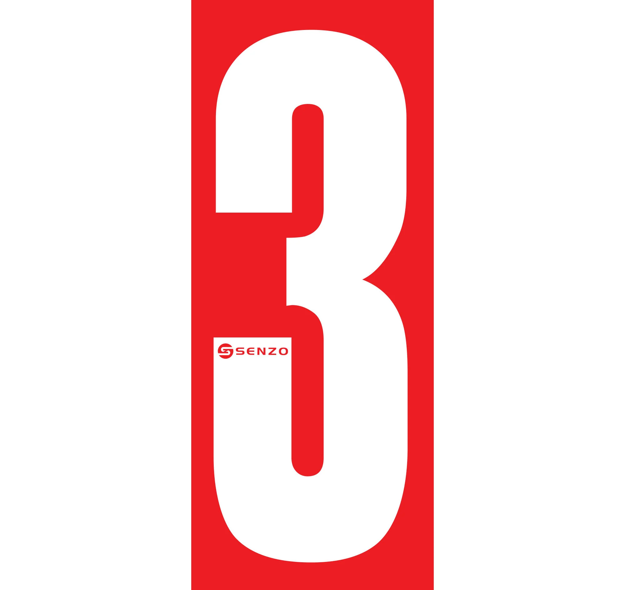 Senzo Small Number Bodywork Sticker 160mm x 65mm - Image 24