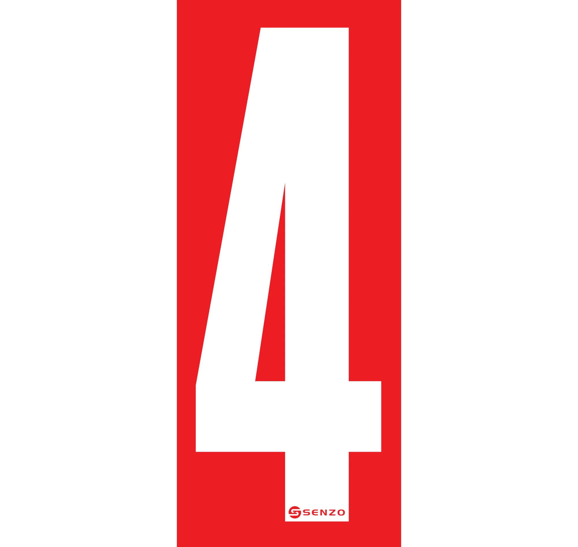 Senzo Small Number Bodywork Sticker 160mm x 65mm - Image 25