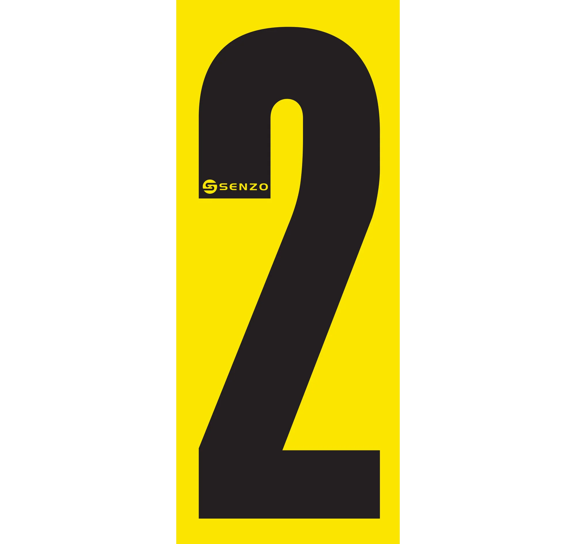 Senzo Small Number Bodywork Sticker 160mm x 65mm - Image 4