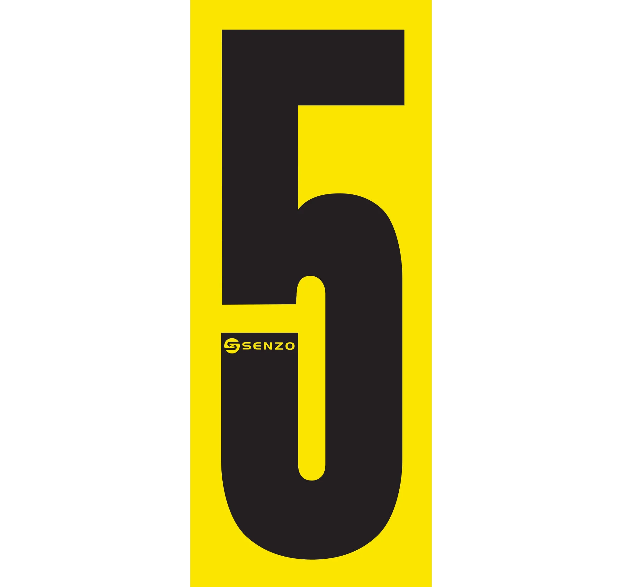 Senzo Small Number Bodywork Sticker 160mm x 65mm - Image 7